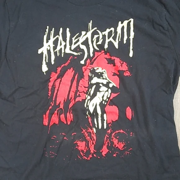 2017 HALESTORM ROB ZOMBIE CONCERT TEE WITH DAYES MENS L - Picture 2 of 5
